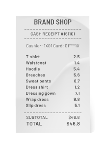 Receipt example